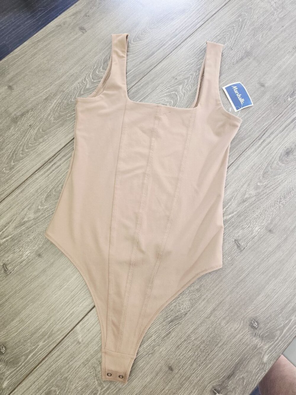 NWT Abercrombie & Fitch Soft A&F Collection Nude Bodysuit M